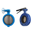 DIN Standard U Section Rubber Coate U Type Double Flanged Butterfly Valve with Gear Box